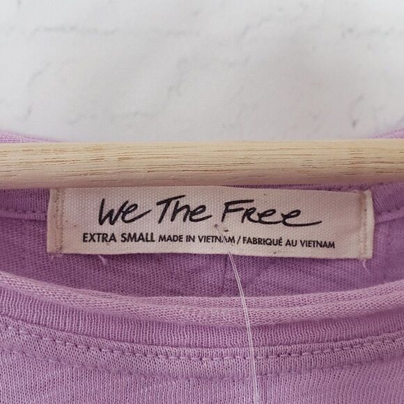 We The Free Aria Trapeze Long Sleeve Top XS Spring Fling Lavender Purple NEW - Picture 6 of 9